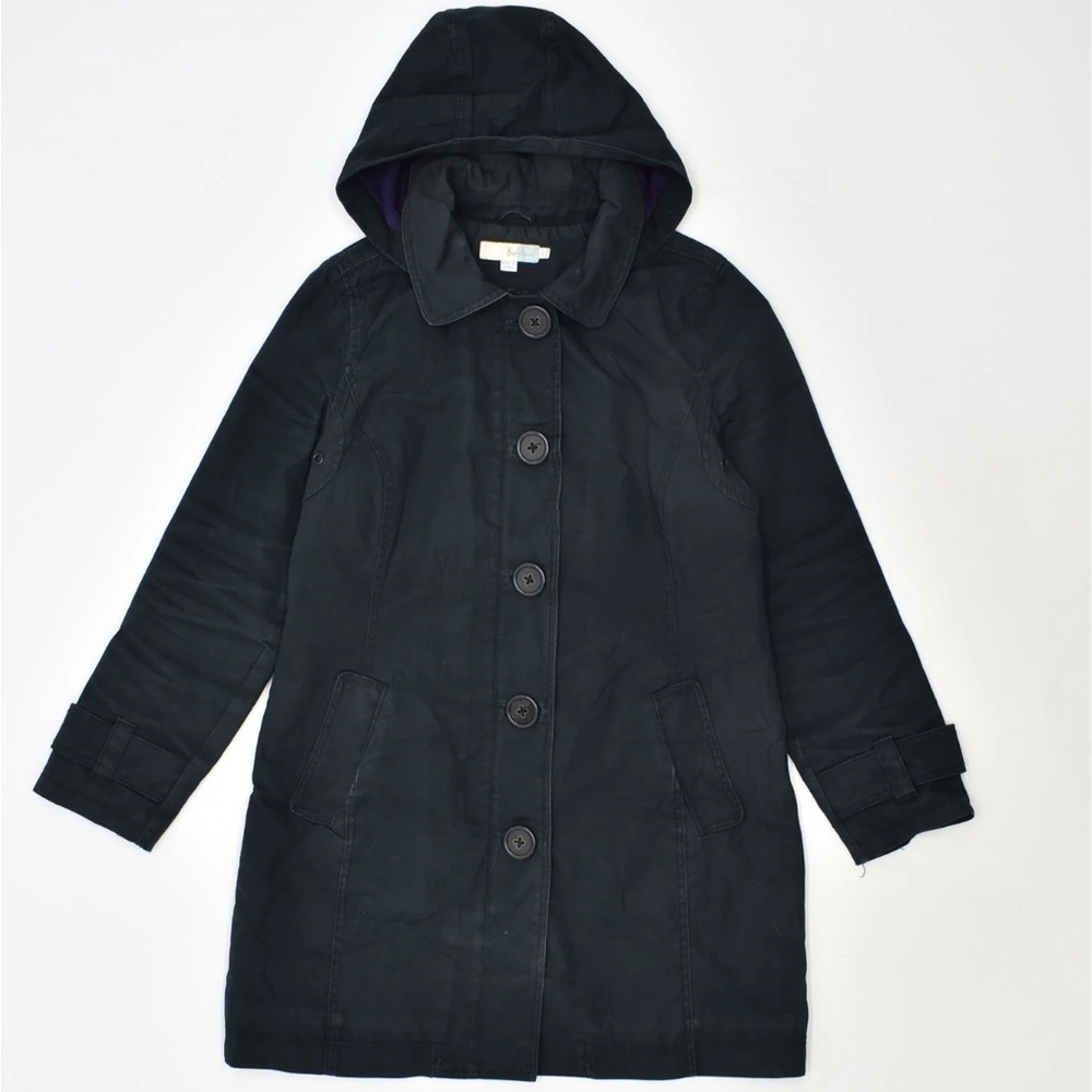 Vintage Boden canvas jacket size 8 navy blue trench coat barn jacket preppy
